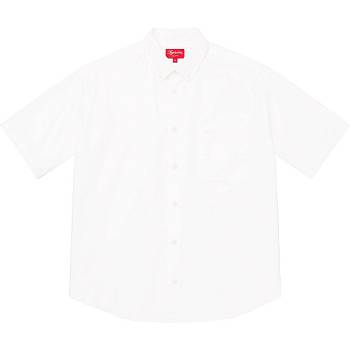 Supreme Loose Fit S/S Oxford Shirts White | MY383UT
