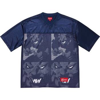 Supreme Ronin Football Jersey Sweaters Navy | MY307OR