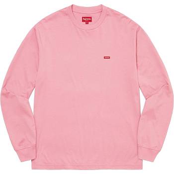 Supreme Small Box L/S Tee Sweaters Pink | MY344ZG