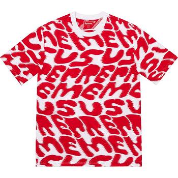 Supreme Stacked Intarsia S/S Top Sweaters White / Red | MY311DN